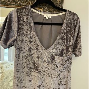 P o l boutique crushed velvet top small